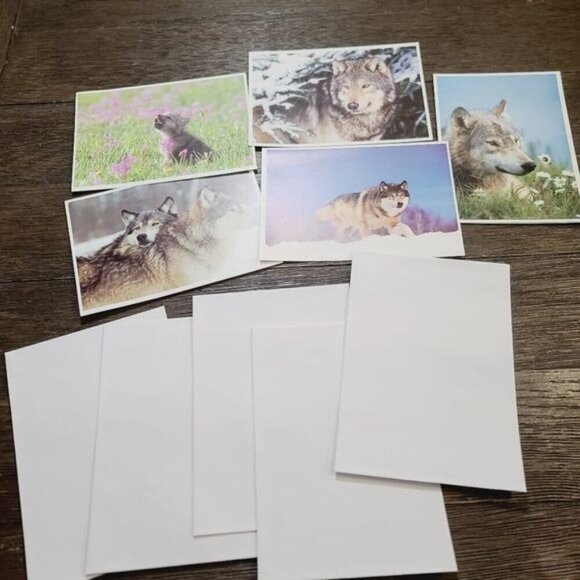 Defenders of Wildlife Gray Wolf Canis Lupus Blank Notecards - Picture 1 of 9